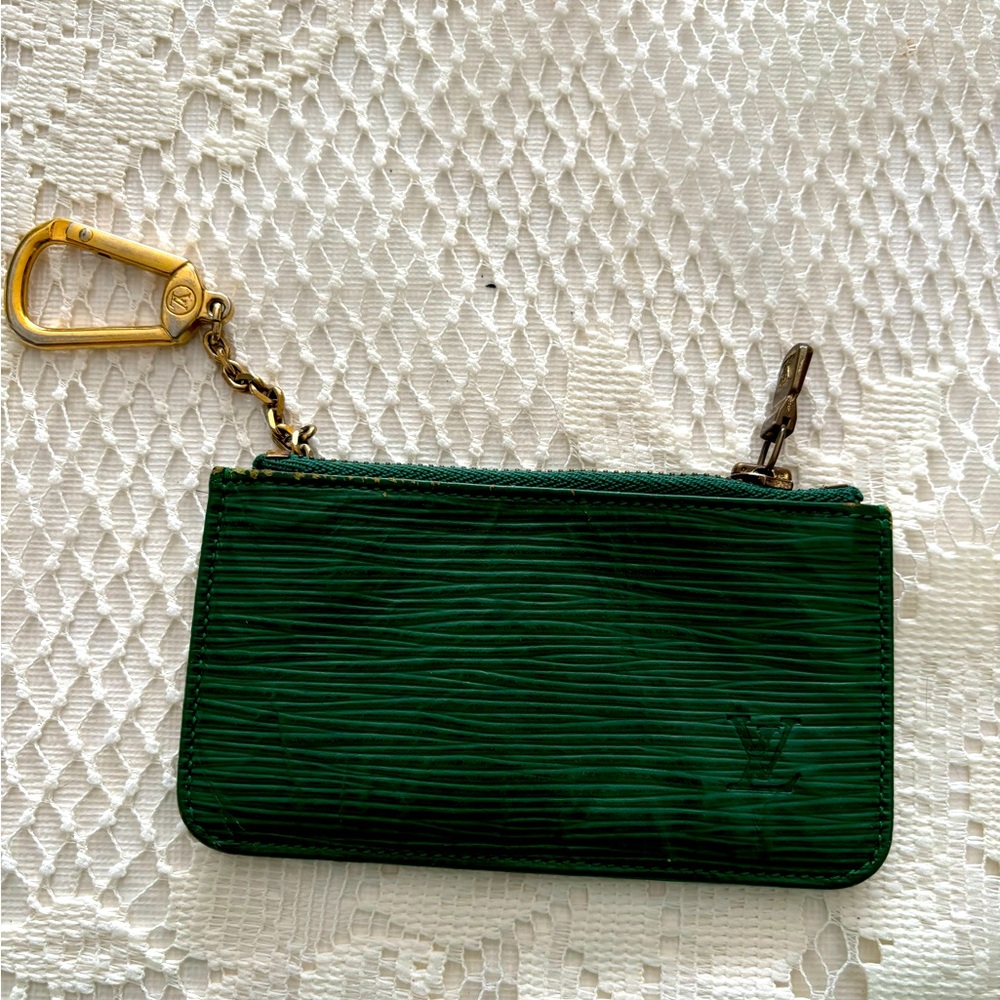 LV Green Epi Leather Key Pouch